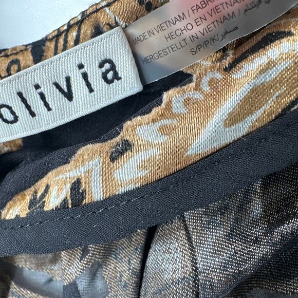 Alice and Olive Women's Spring Paisley Black Betsie Ruffled Blouse Top Size S - Picture 7 of 11